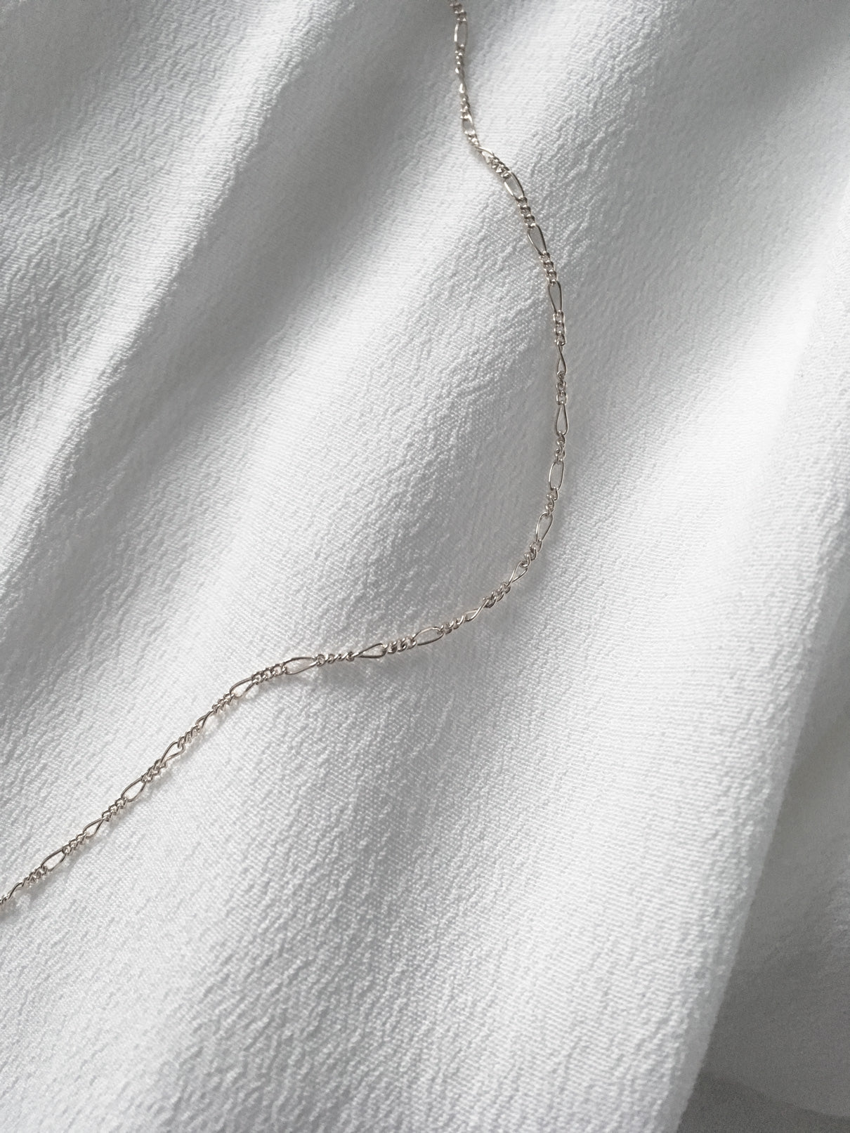 Dainty Sterling silver figaro chain for necklaces and bracelet