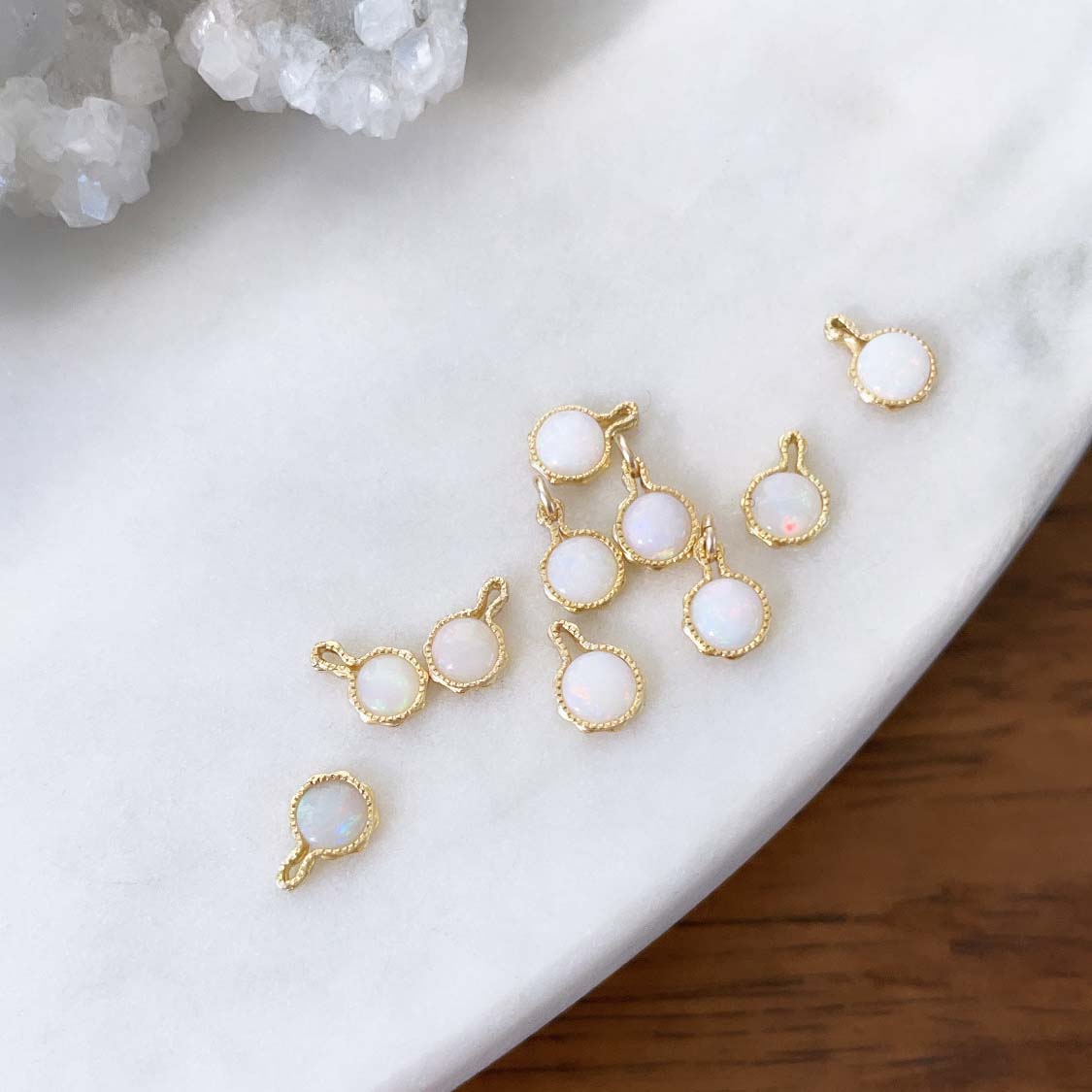 Gold Australian opal pendants handmade Australian jewellery