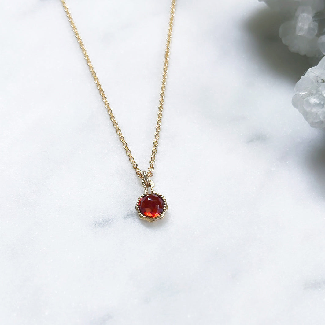January Birthstone Necklace Australia Red Garnet Jewellery – SHAZOEY