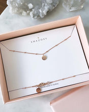 Rose gold initial pendant necklace in gift box