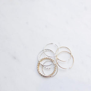 handmade dainty ring bands rose gold sterling silver