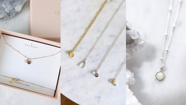 Australian jewellery brand with personalised jewellery and birthstone necklaces