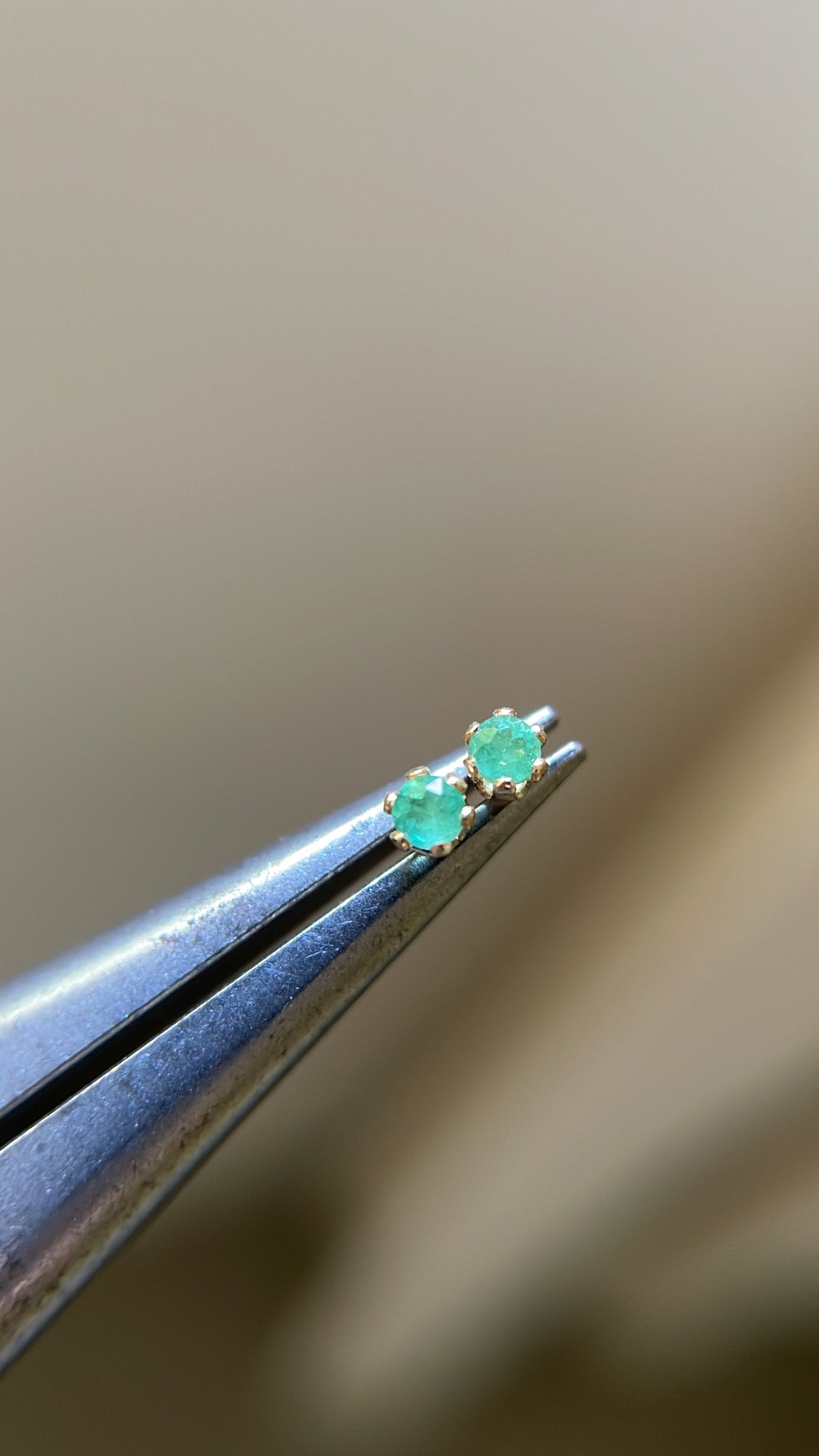 Emerald Studs (May birthstone)