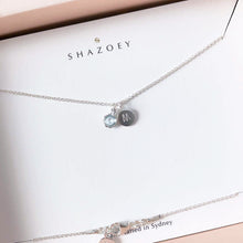 Sterling silver Aquamarine March birthstone necklace