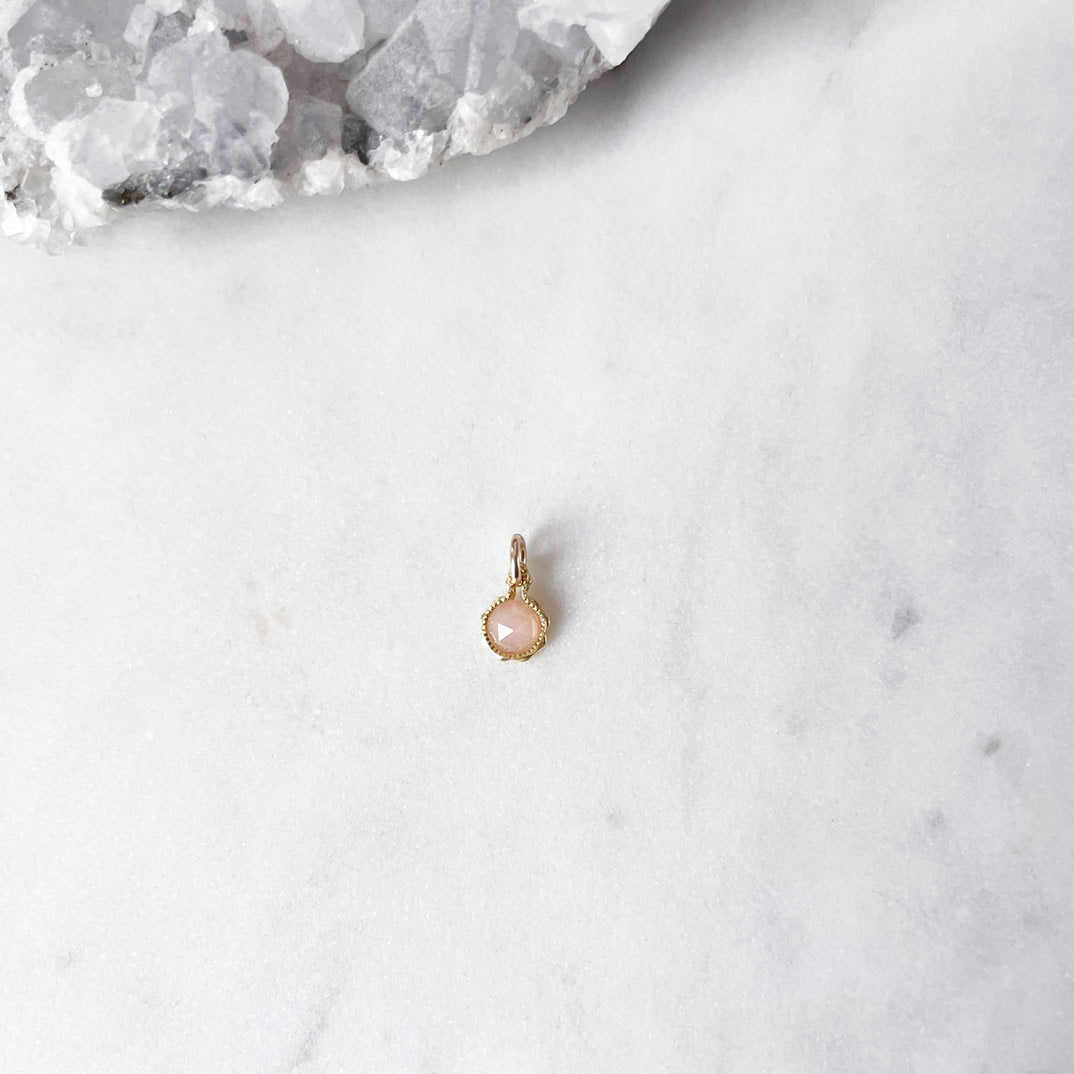 Peach Moonstone | June Birthstone Pendant