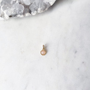 Peach Moonstone Pendant June Birthstone SHAZOEY Jewellery