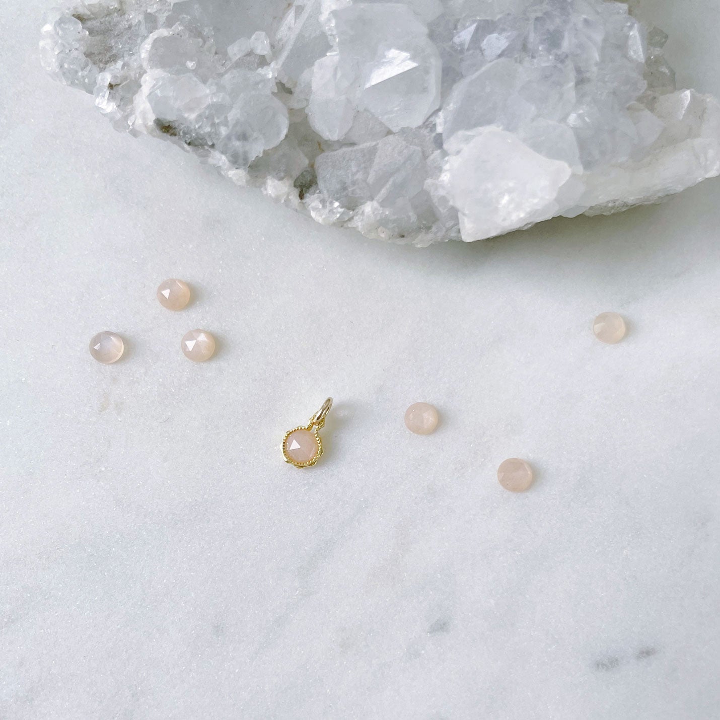 Peach Moonstone | June Birthstone Pendant