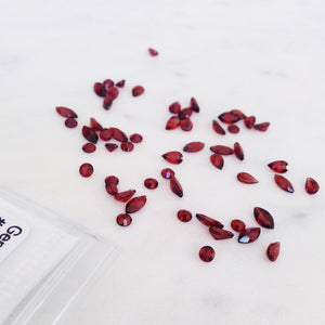 Red Garnet Stud Earrings