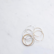 handmade dainty ring bands rose gold sterling silver