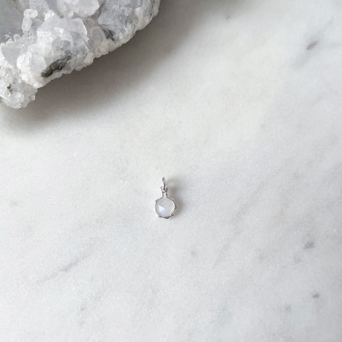 Sterling silver moonstone pendant for personalised necklaces Australian handmade jewellery