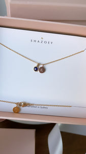 Personalised Blue sapphire necklace in gift box