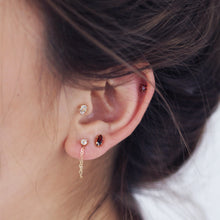 Red Garnet Stud Earrings