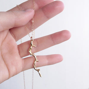Gold Twig Necklace