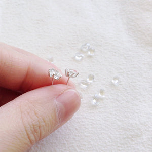 sterling silver teardrop gemstone studs shazoey