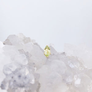 Single marquise cut peridot gemstone stud earring