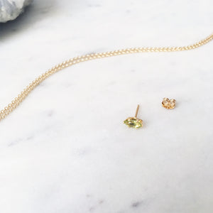 Marquise Peridot Studs