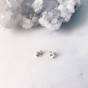 White Topaz Teardrop Studs | Sterling Silver