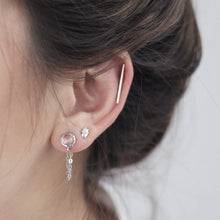 Chain Stud Earrings | Silver