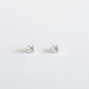 White Topaz Studs Sterling Silver SHAZOEY
